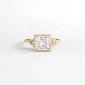 Bezel Snowdrift Ring, Princess Cut