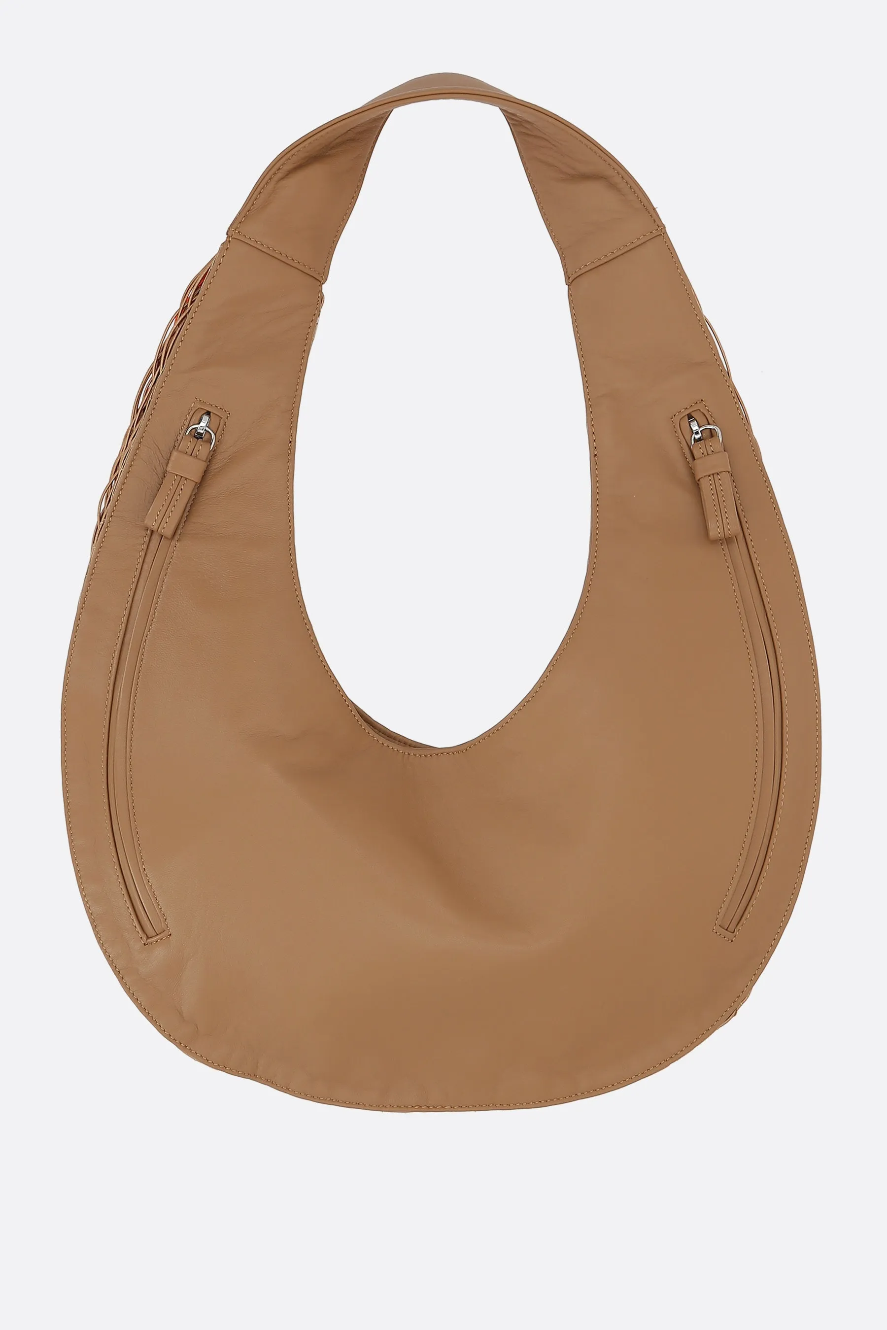 Bivalda shoulder bag in nappa with elastic bands