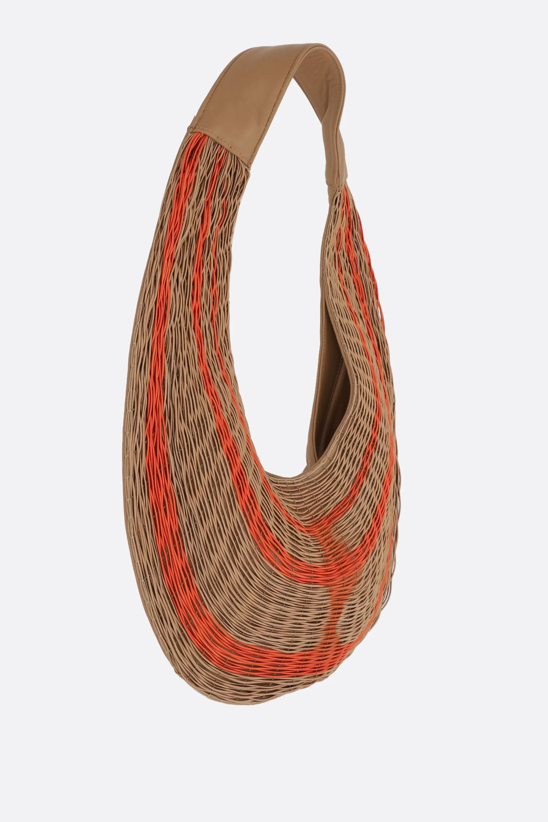 Bivalda shoulder bag in nappa with elastic bands