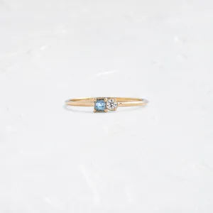 Blue Sapphire Duet Ring - OOS