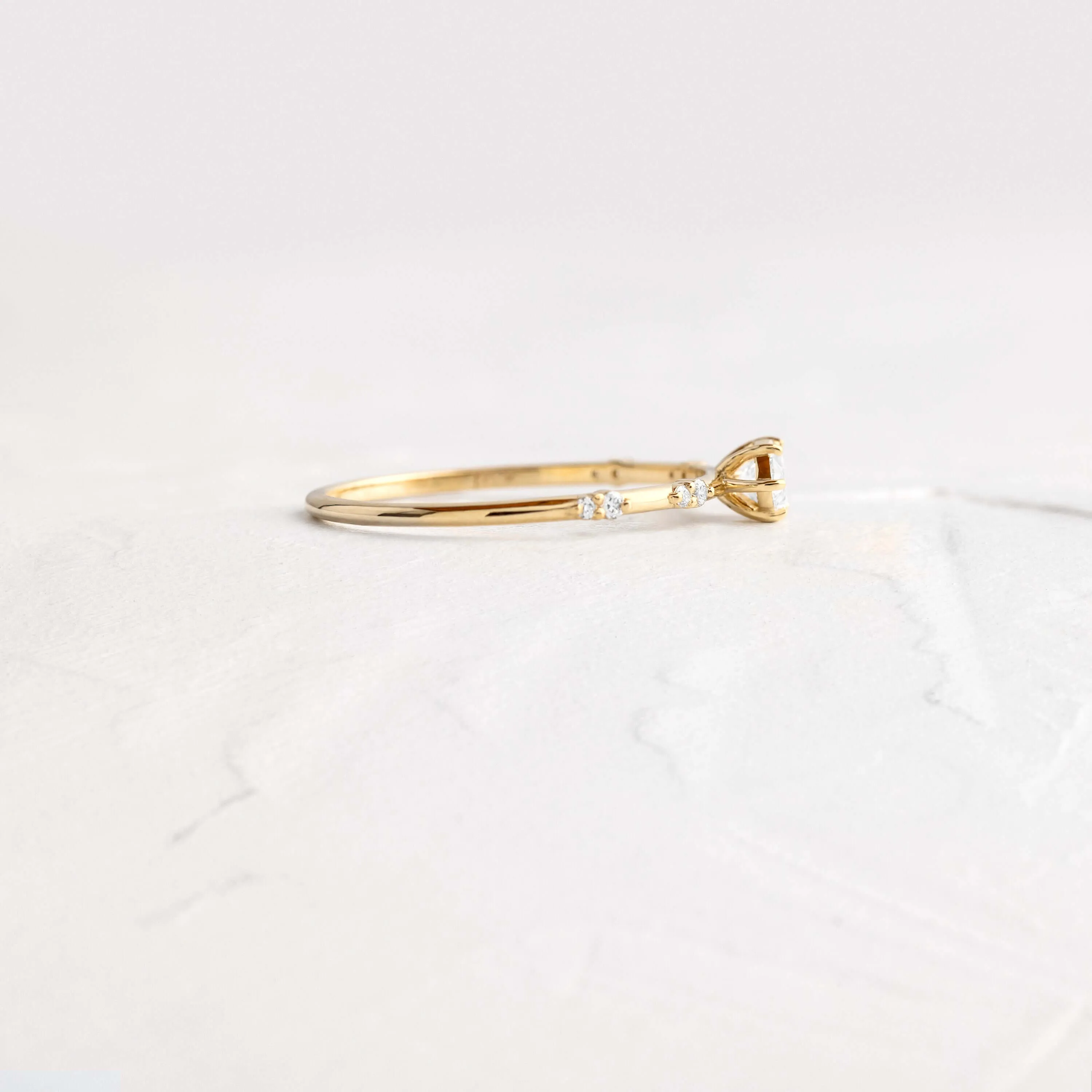 Bright Side Ring, Marquise Cut