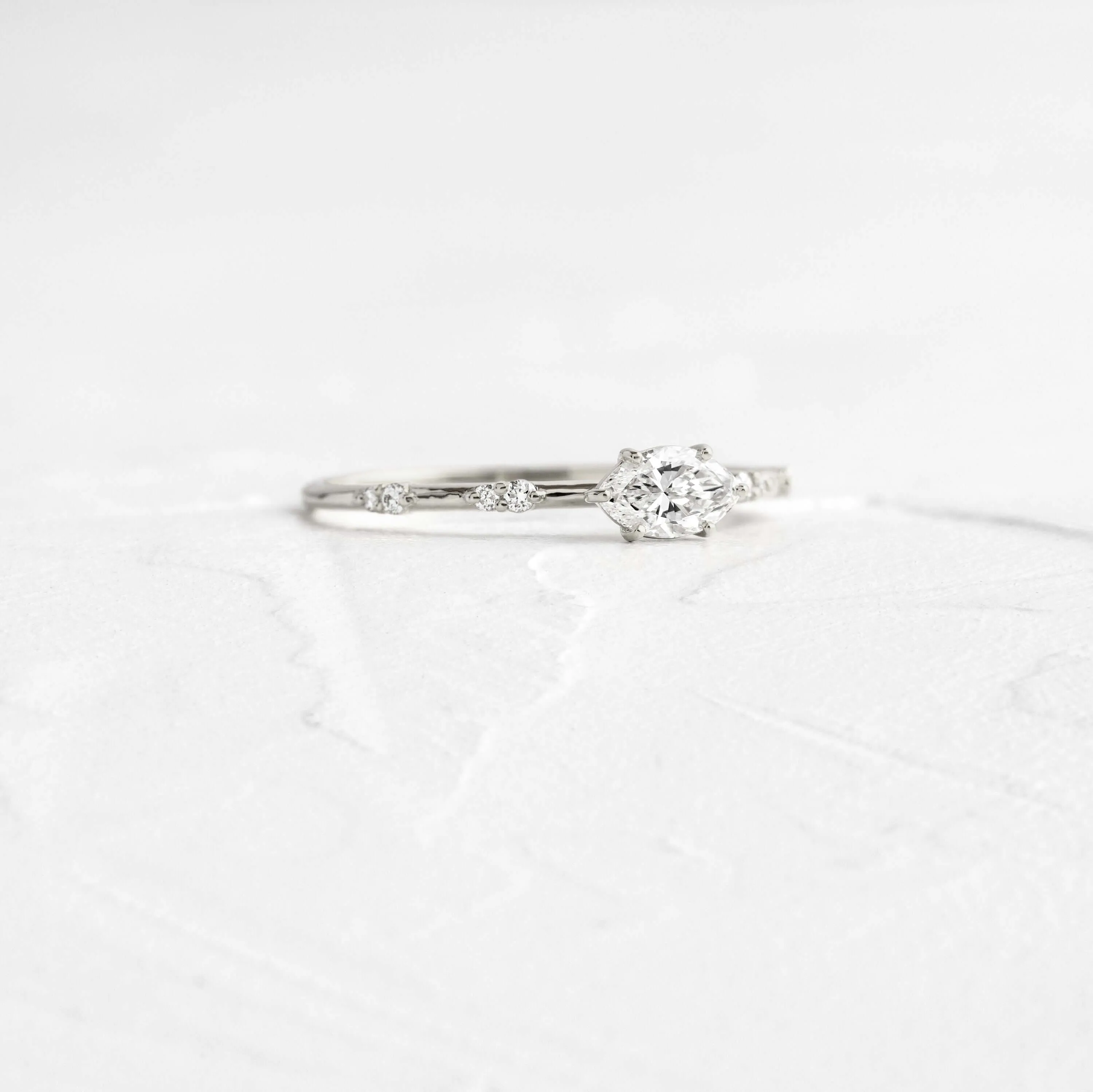 Bright Side Ring, Marquise Cut