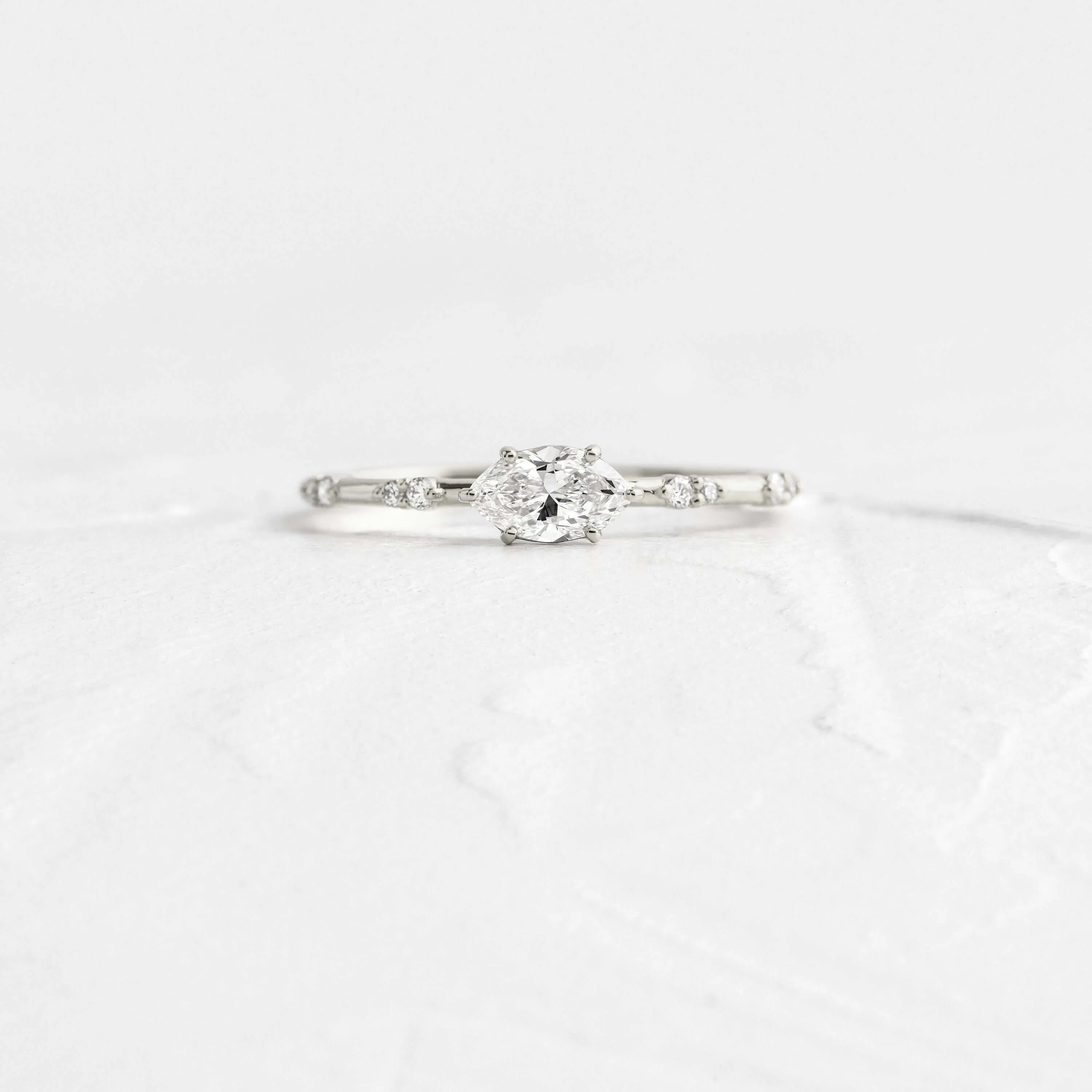 Bright Side Ring, Marquise Cut