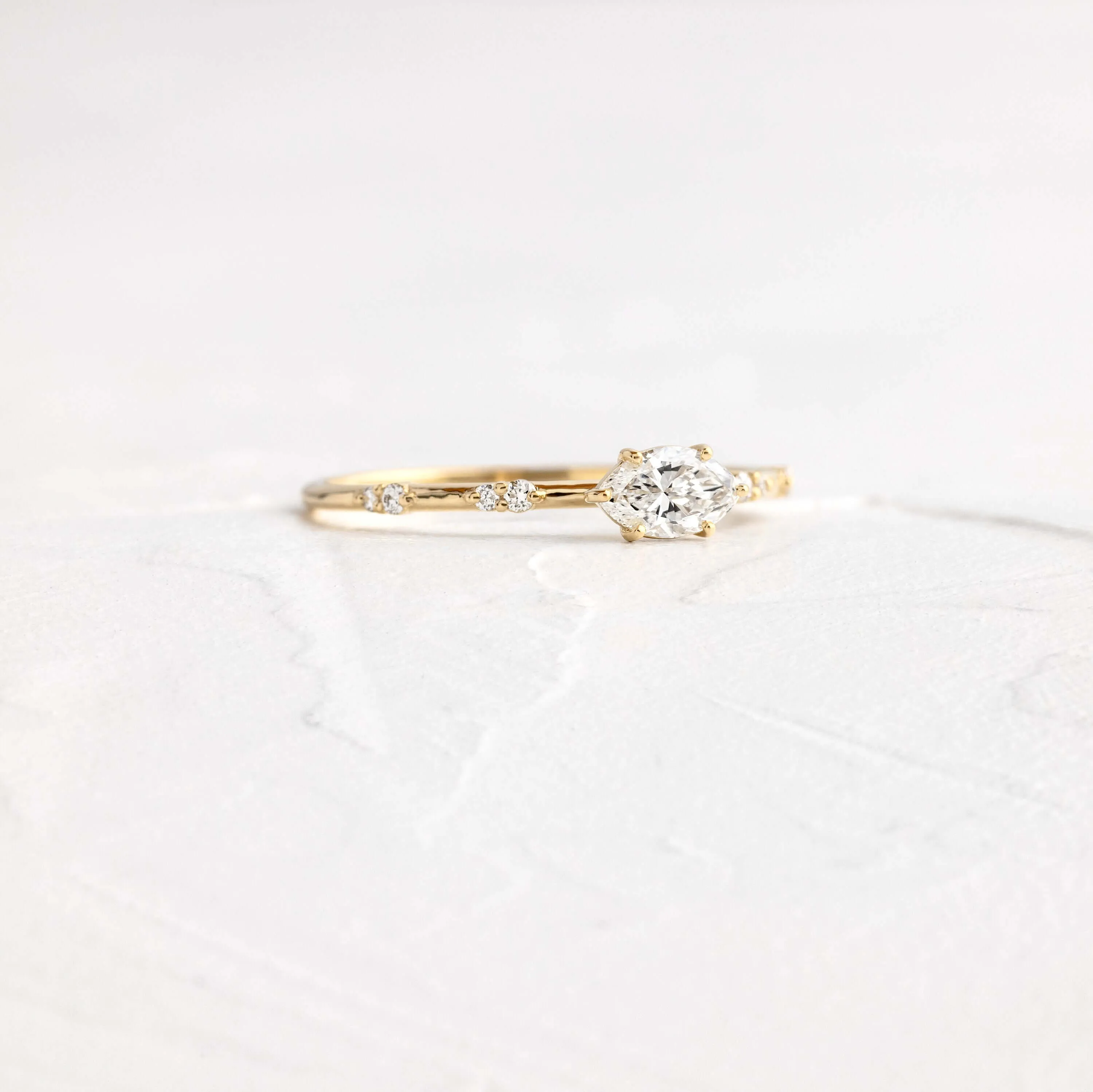 Bright Side Ring, Marquise Cut