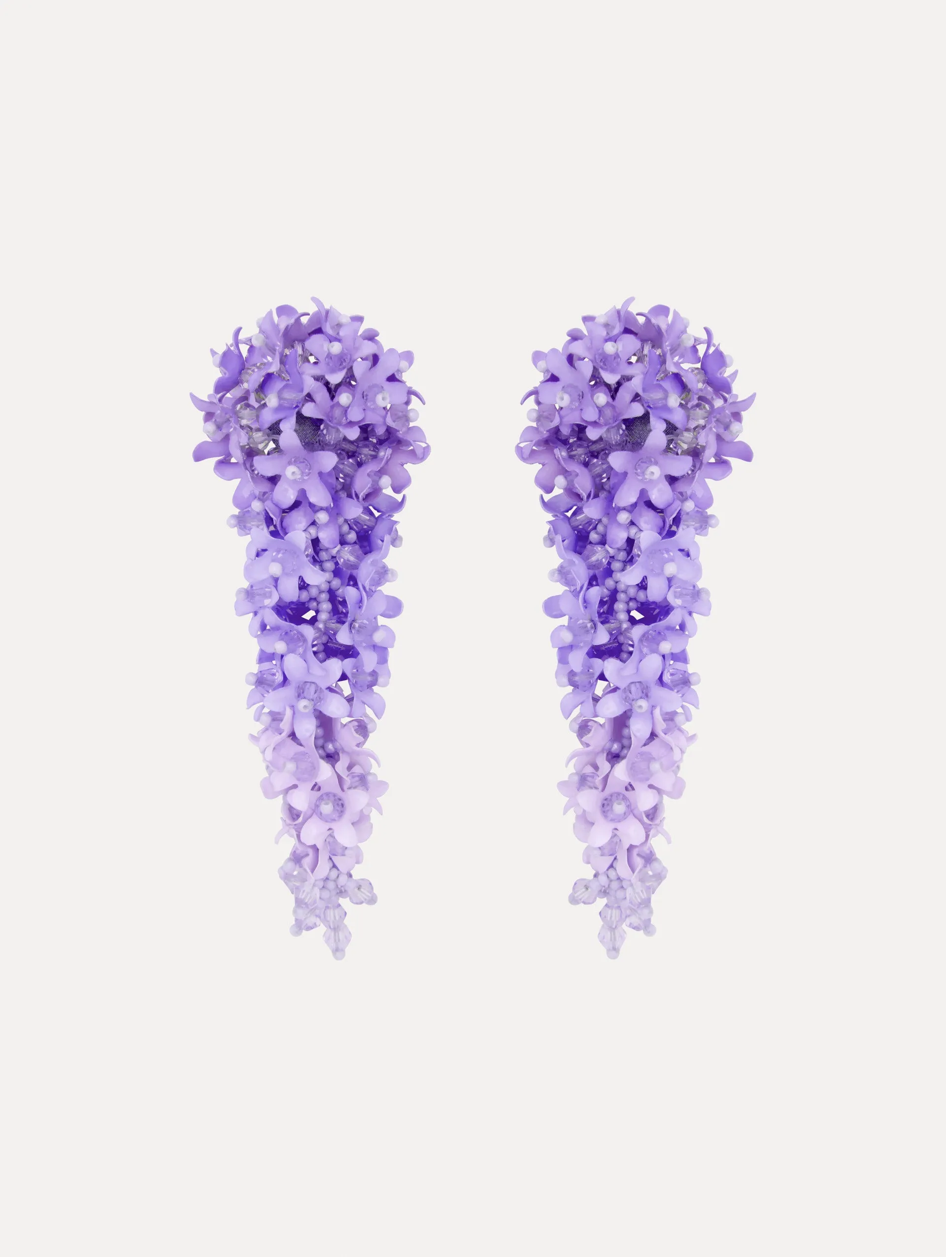 Cascading Flower Clip-On Earrings