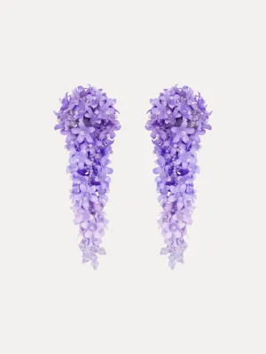 Cascading Flower Clip-On Earrings