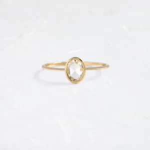 Cheval Ring, 0.46ct Natural Oval Rose Cut
