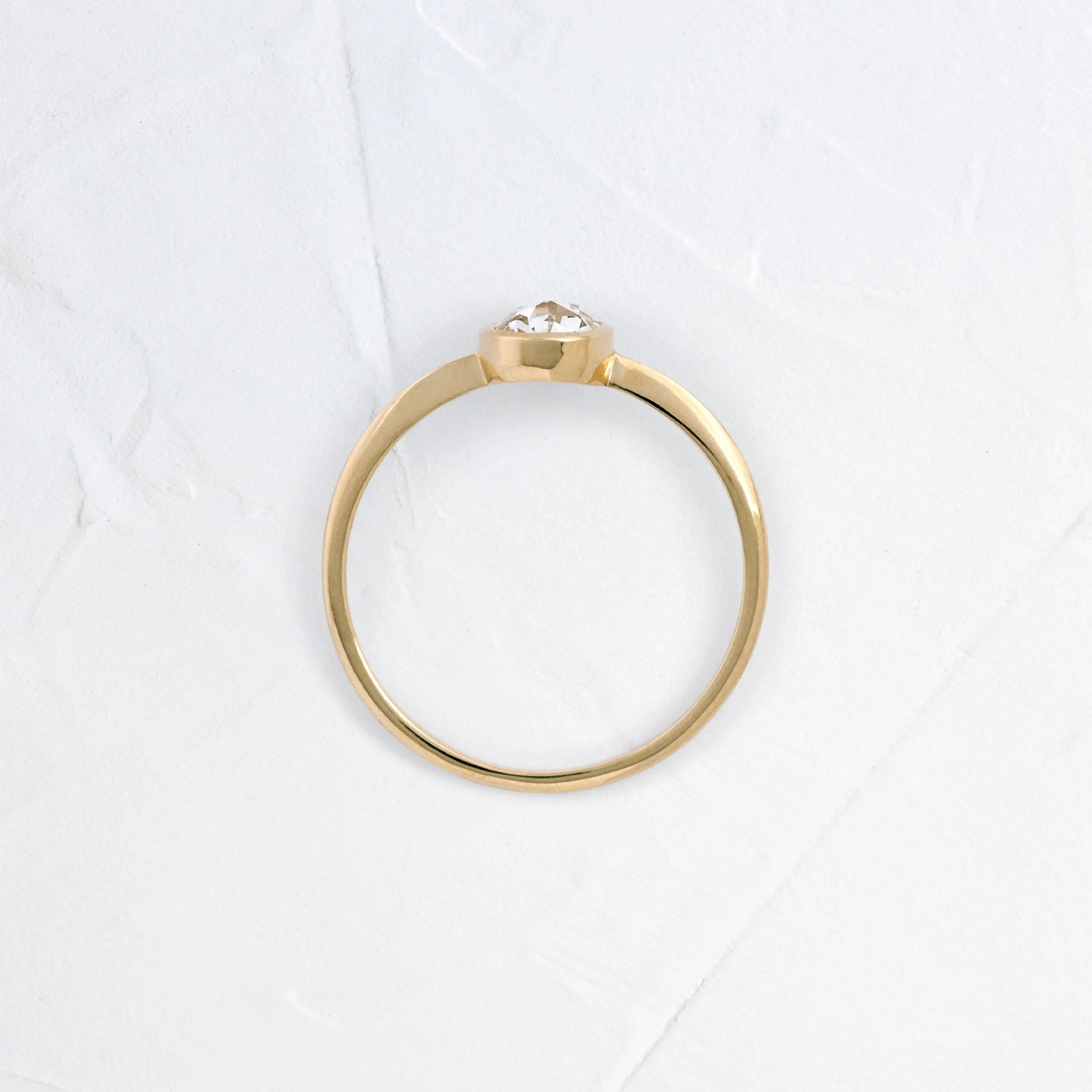 Cheval Ring, 0.46ct Natural Oval Rose Cut