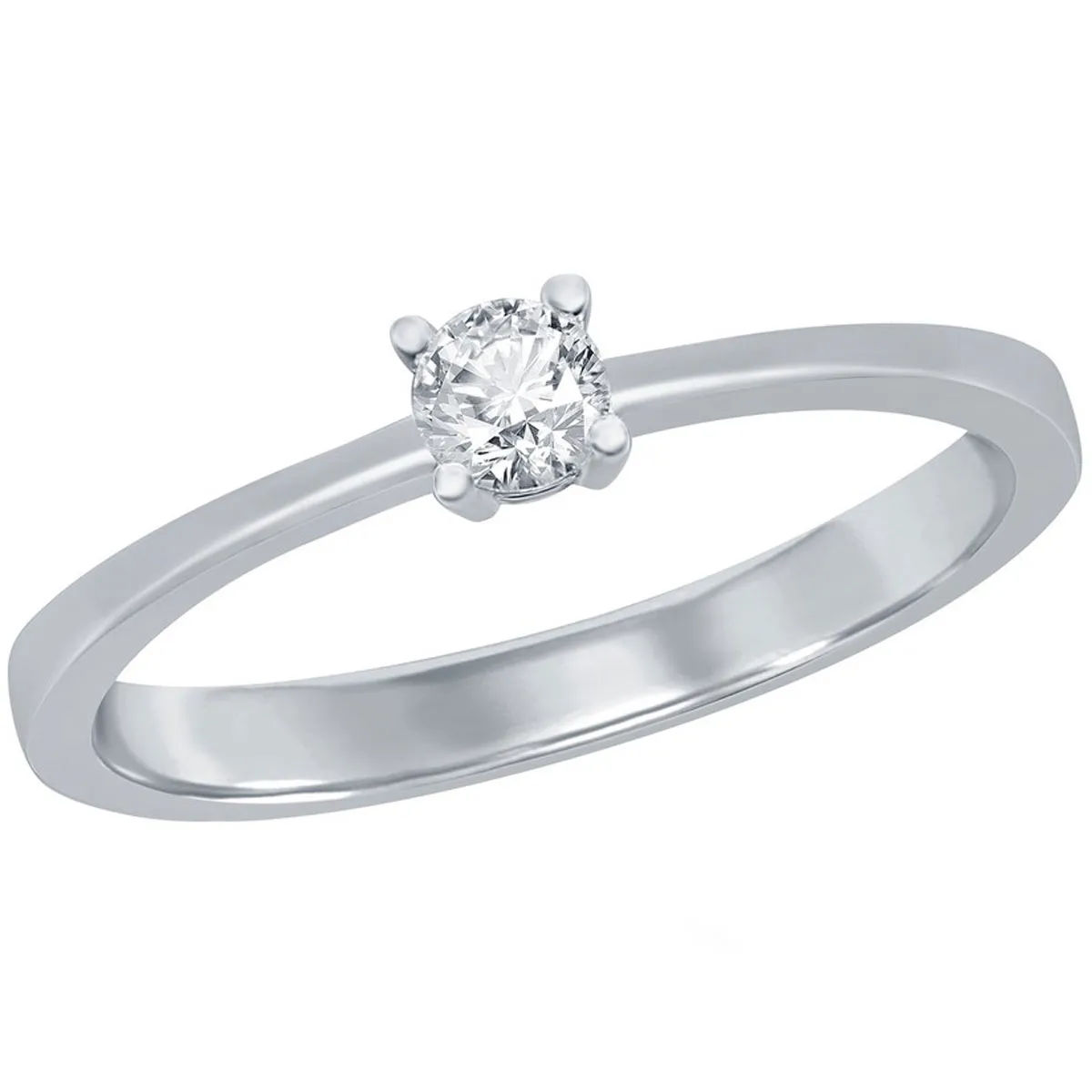 Classic Women's 3.5mm Solitaire CZ 4-prong Ring - W-2789