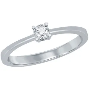 Classic Women's 3.5mm Solitaire CZ 4-prong Ring - W-2789