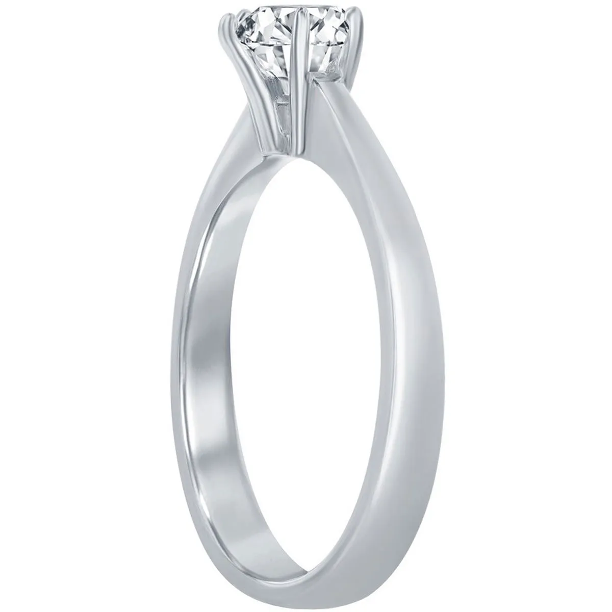 Classic Women's 5mm Solitaire CZ 6-prong Ring - W-2785