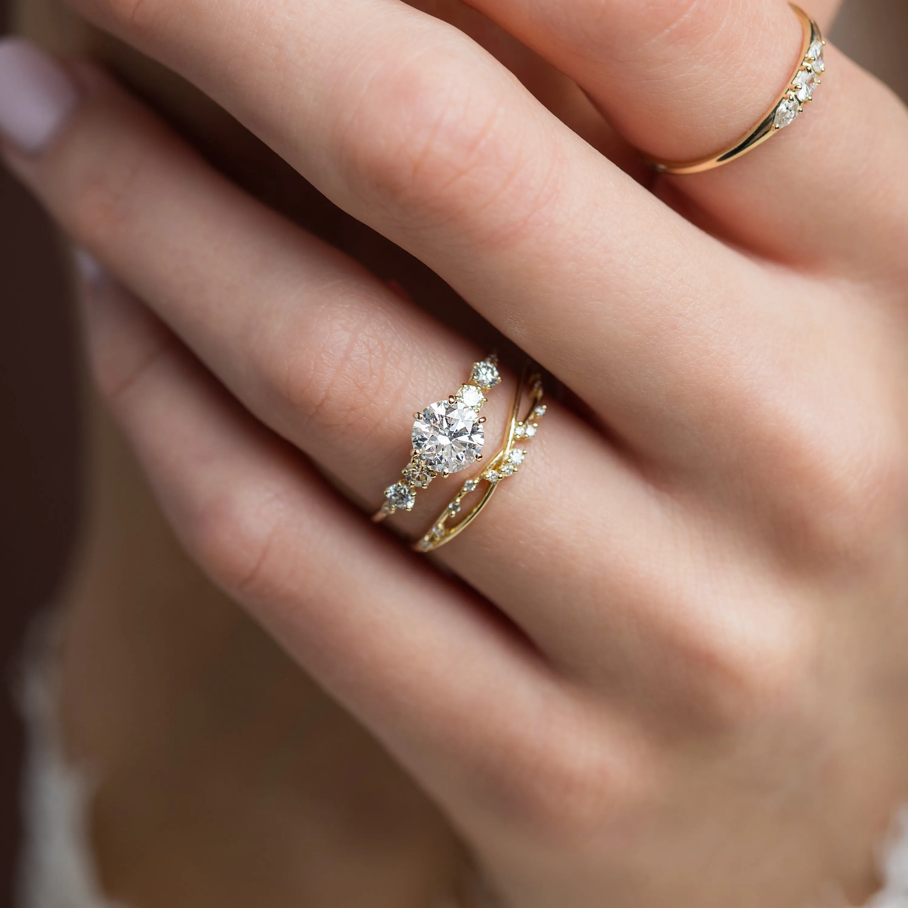 Coda Ring, Round Cut