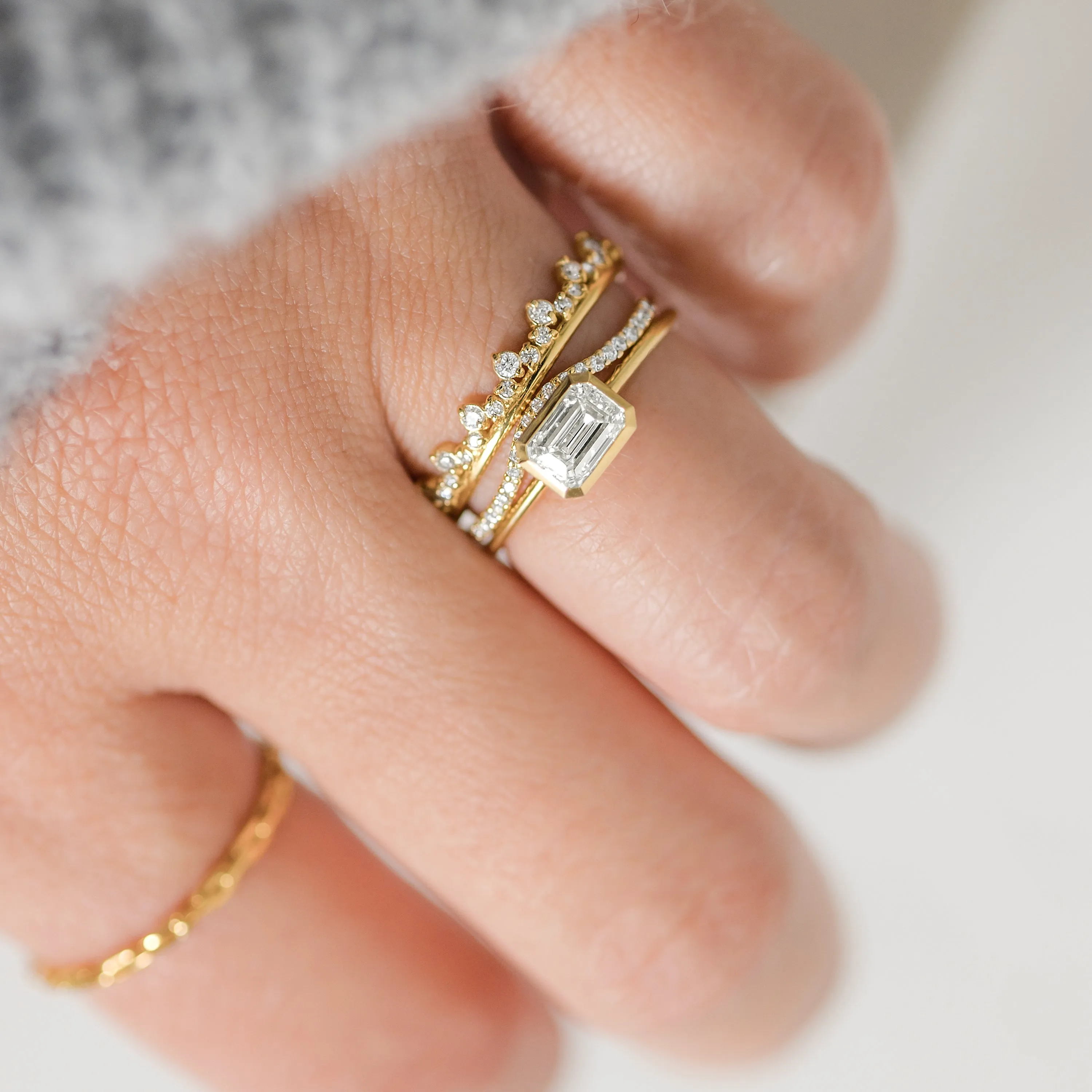 Construct Ring, Emerald Cut