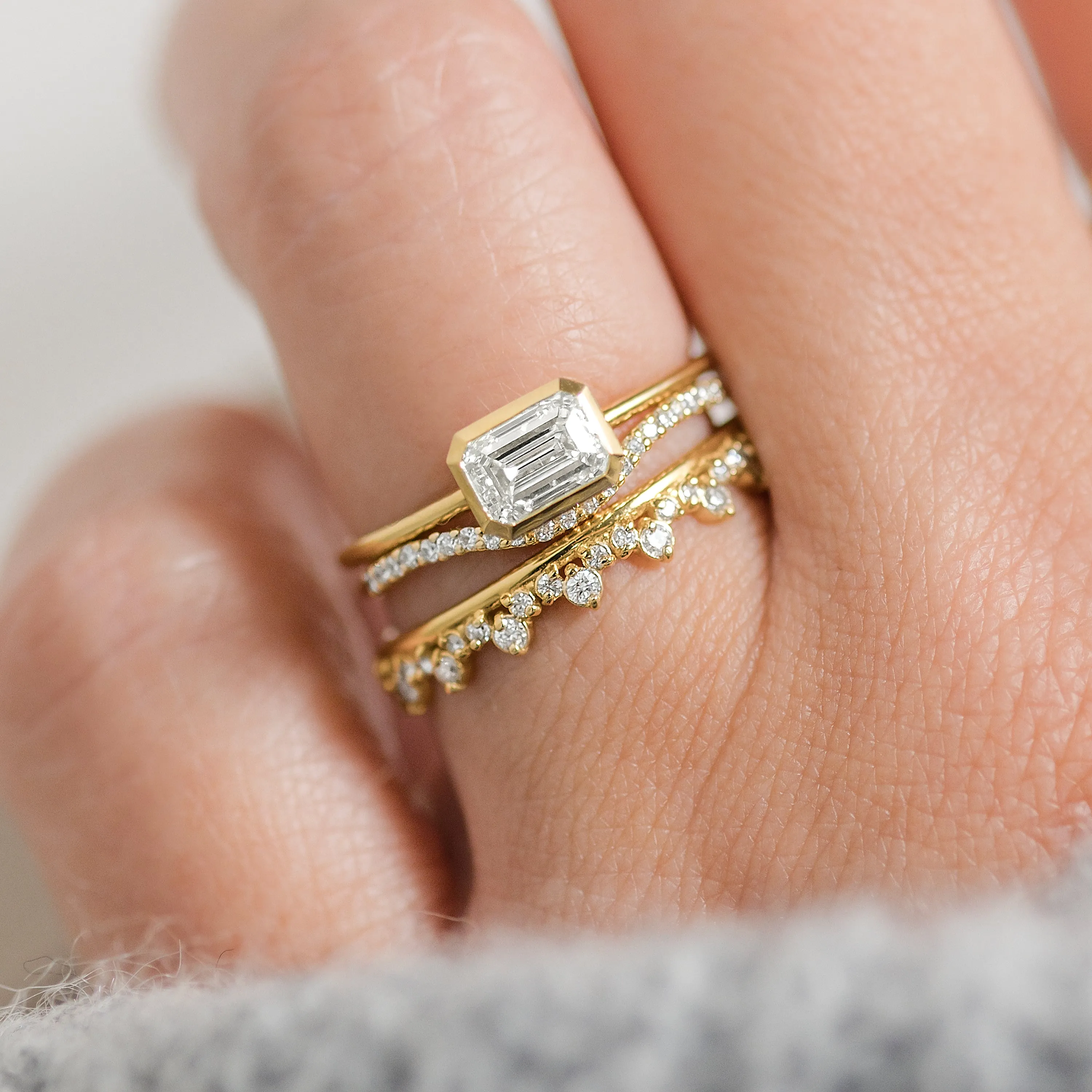 Construct Ring, Emerald Cut