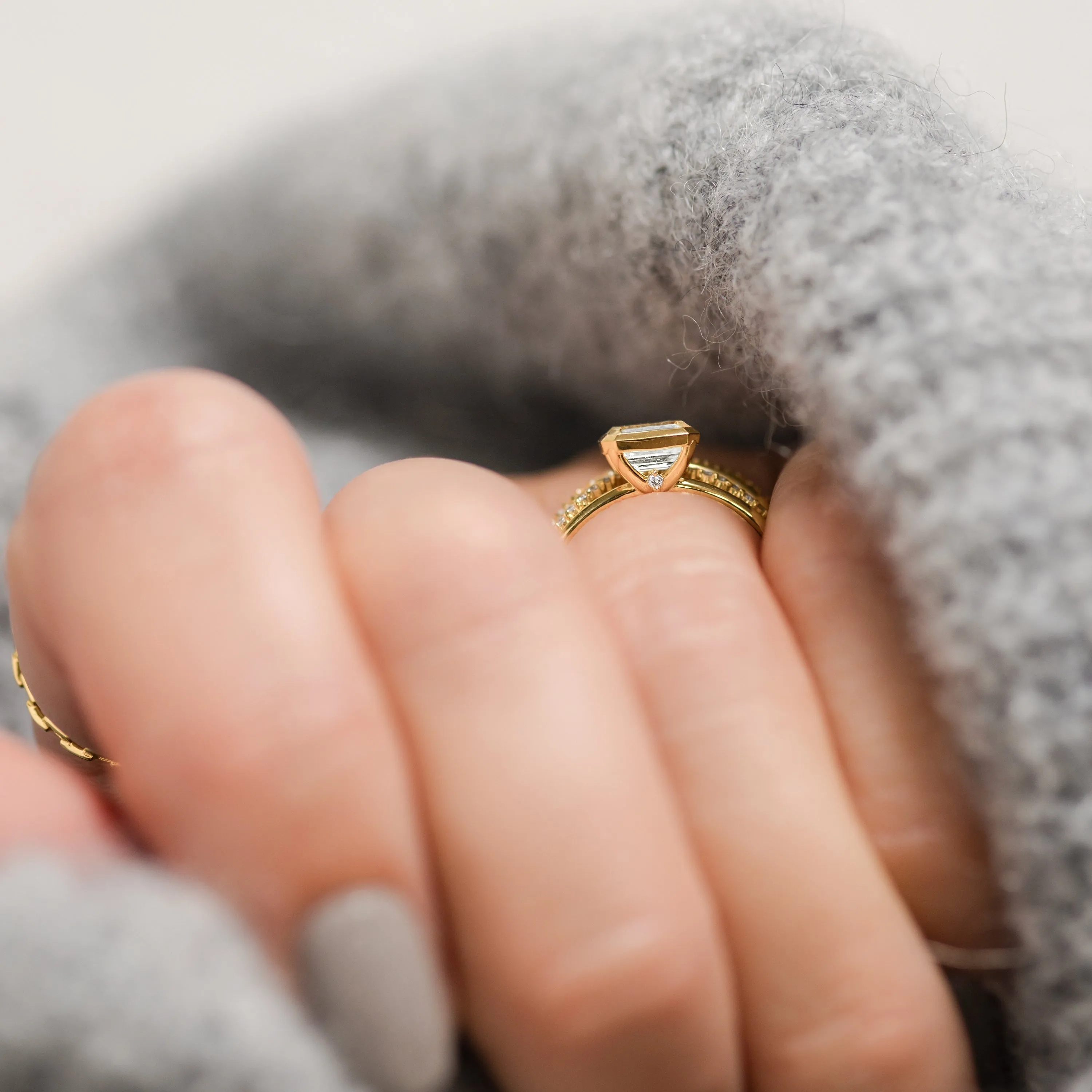 Construct Ring, Emerald Cut