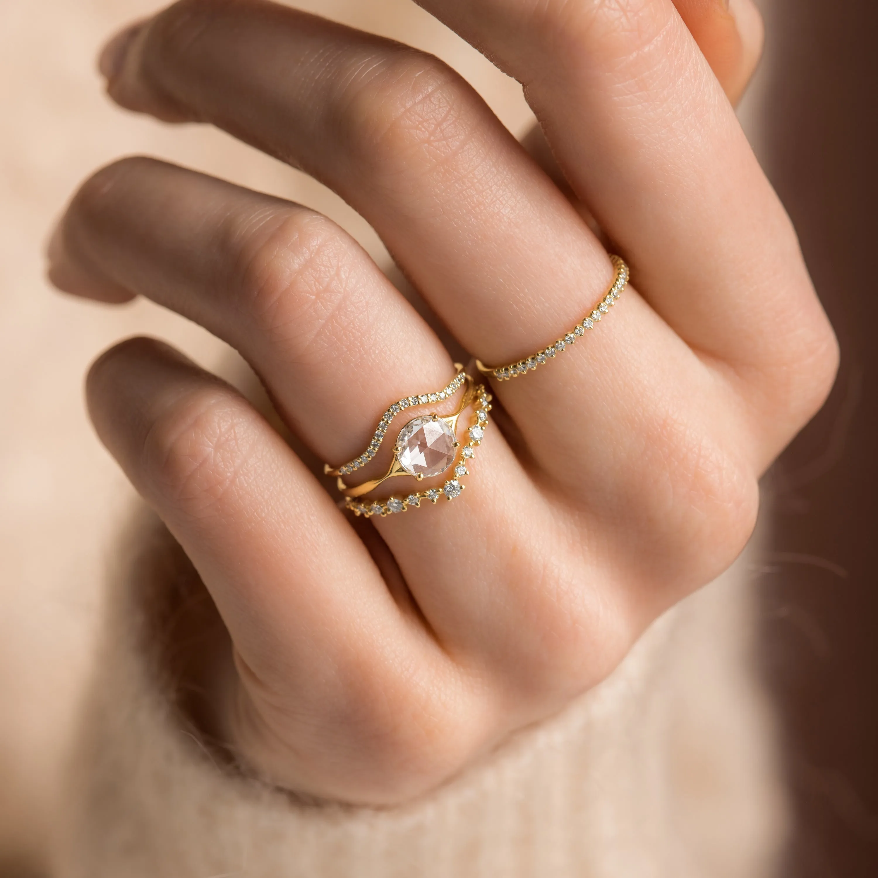 Corset Ring, Rose Cut