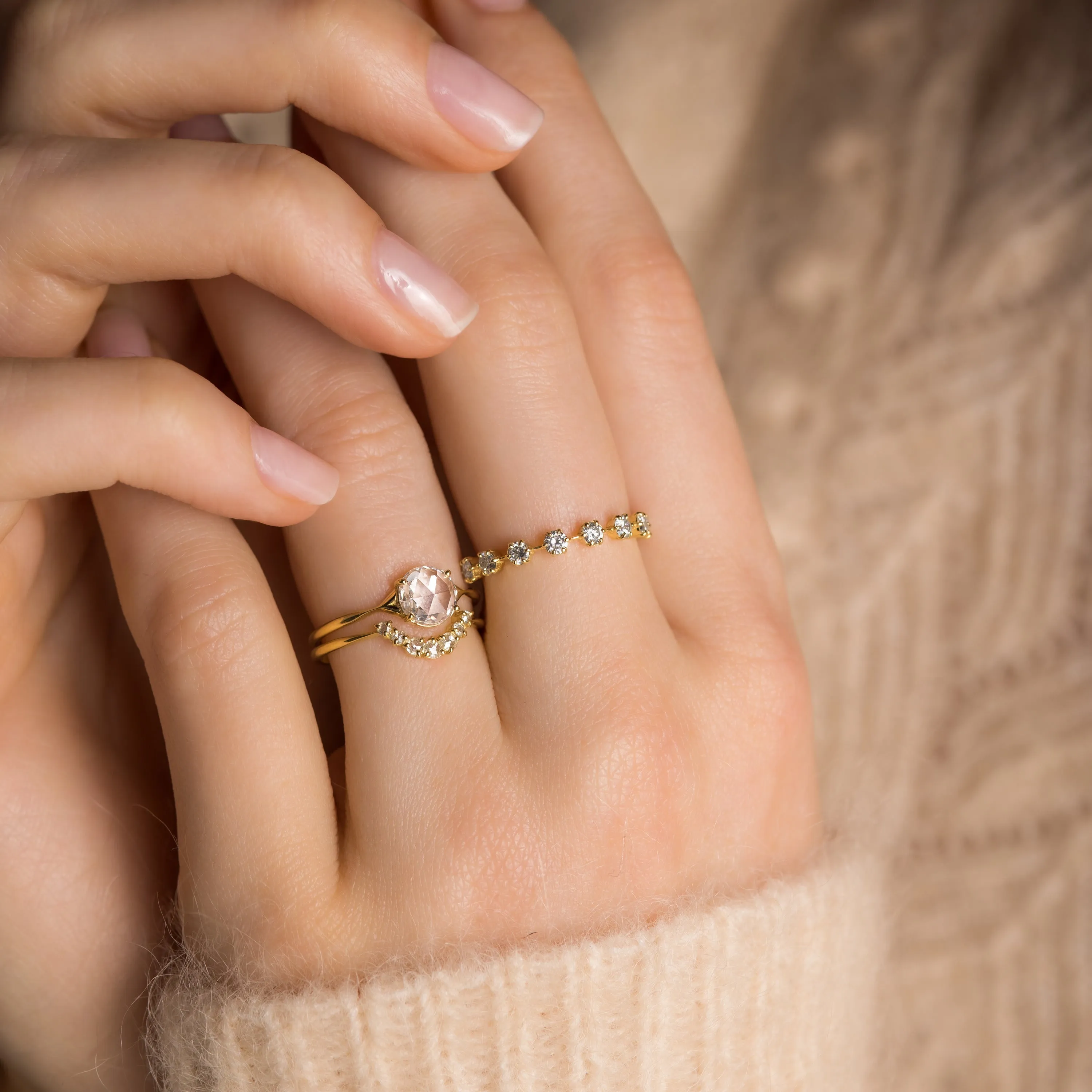 Corset Ring, Rose Cut