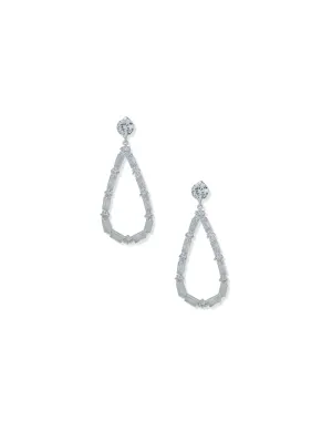 CZ Post Teardrop Earrings