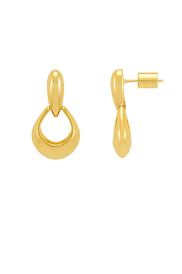 Double Drop Organic Hoop Earrings