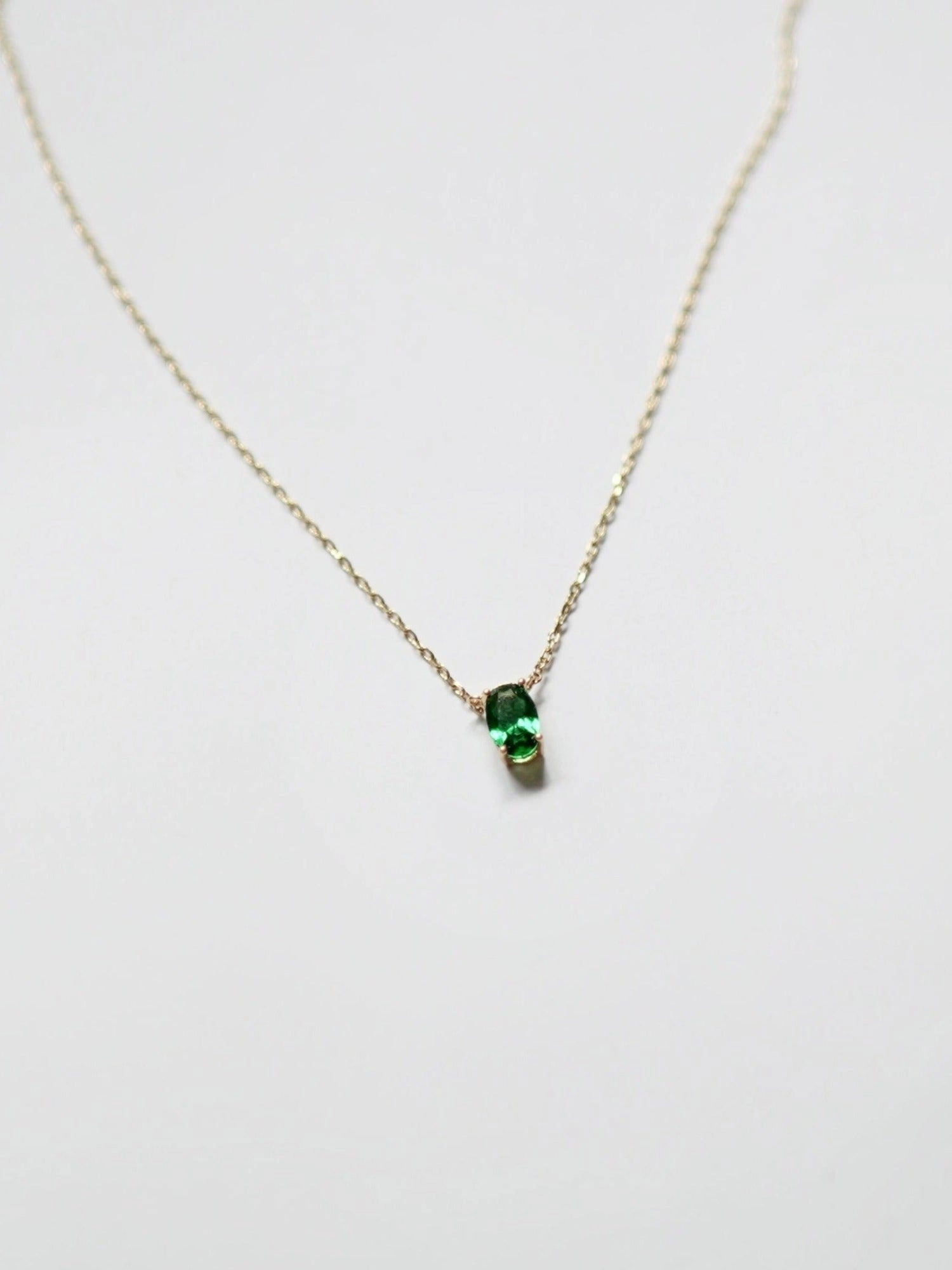 Emerald Solitaire Pendant