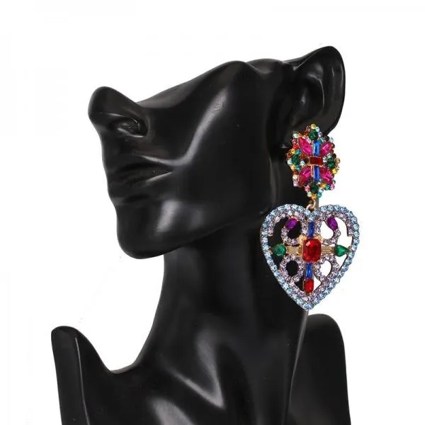 Fashion Heart Crystal Earrings