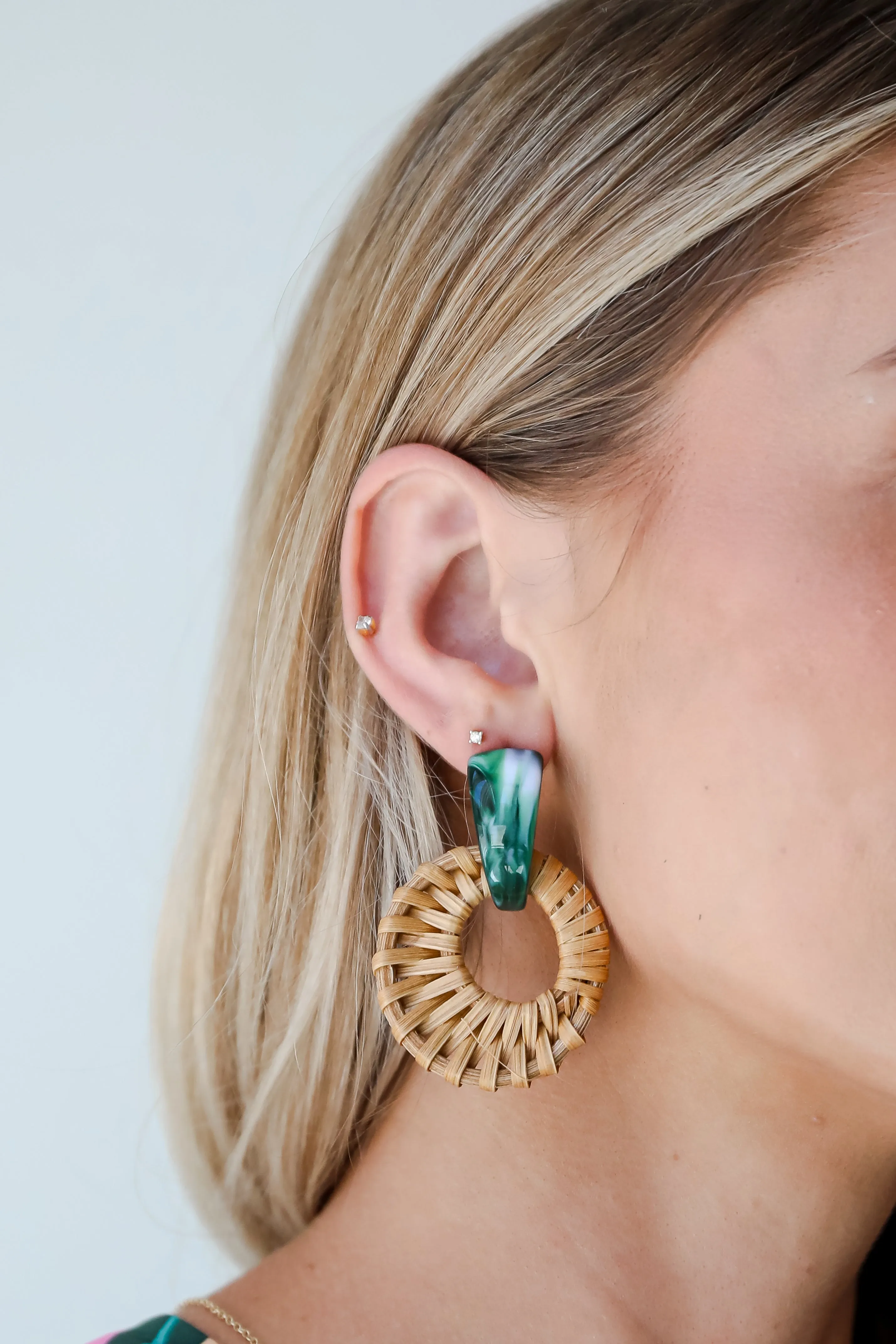 FINAL SALE - Angela Natural Straw Statement Earrings