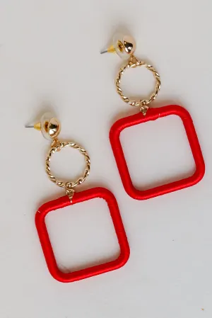 FINAL SALE - Jodie Red Drop Earrings