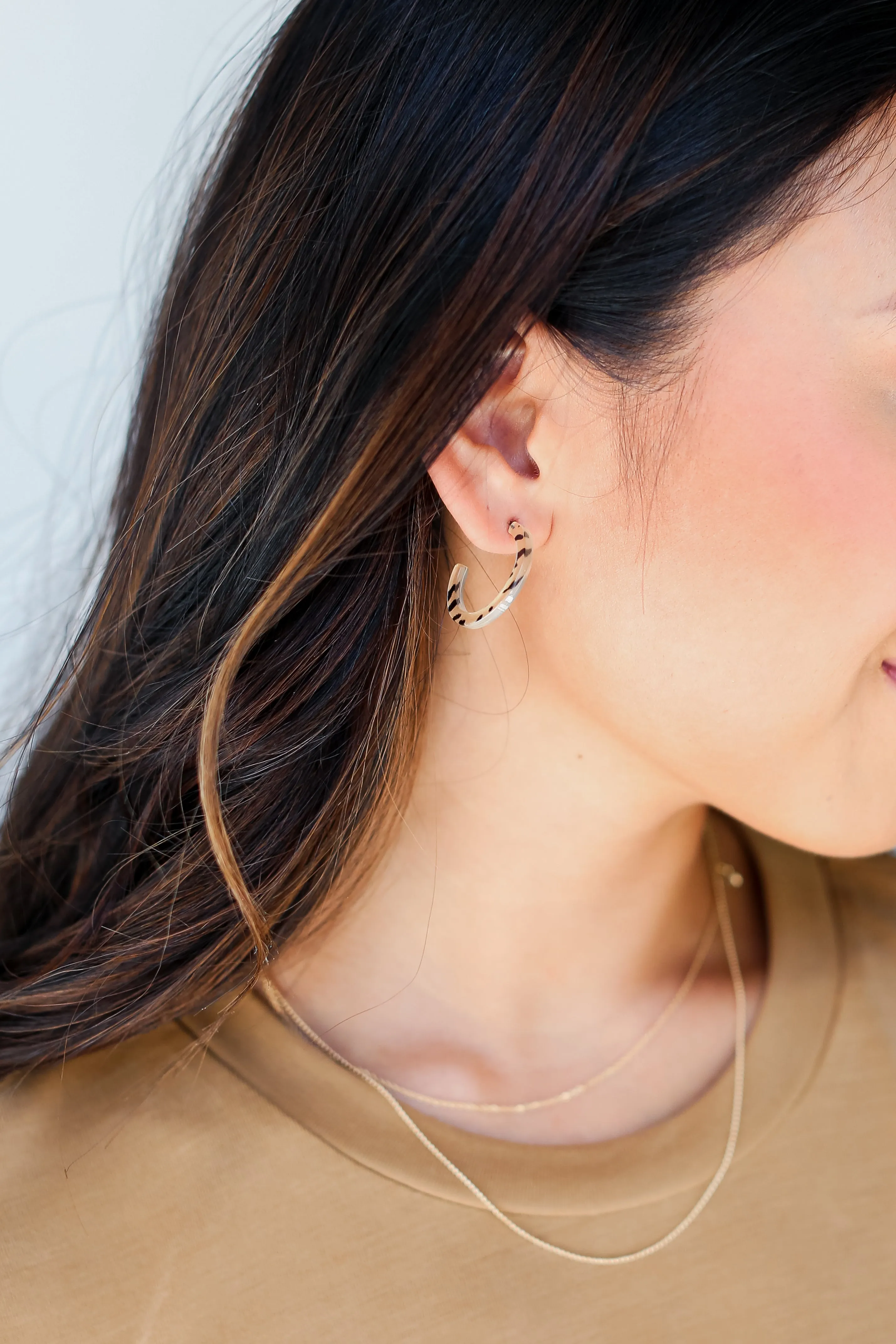 FINAL SALE - Lexi Acrylic Leopard Hoop Earrings