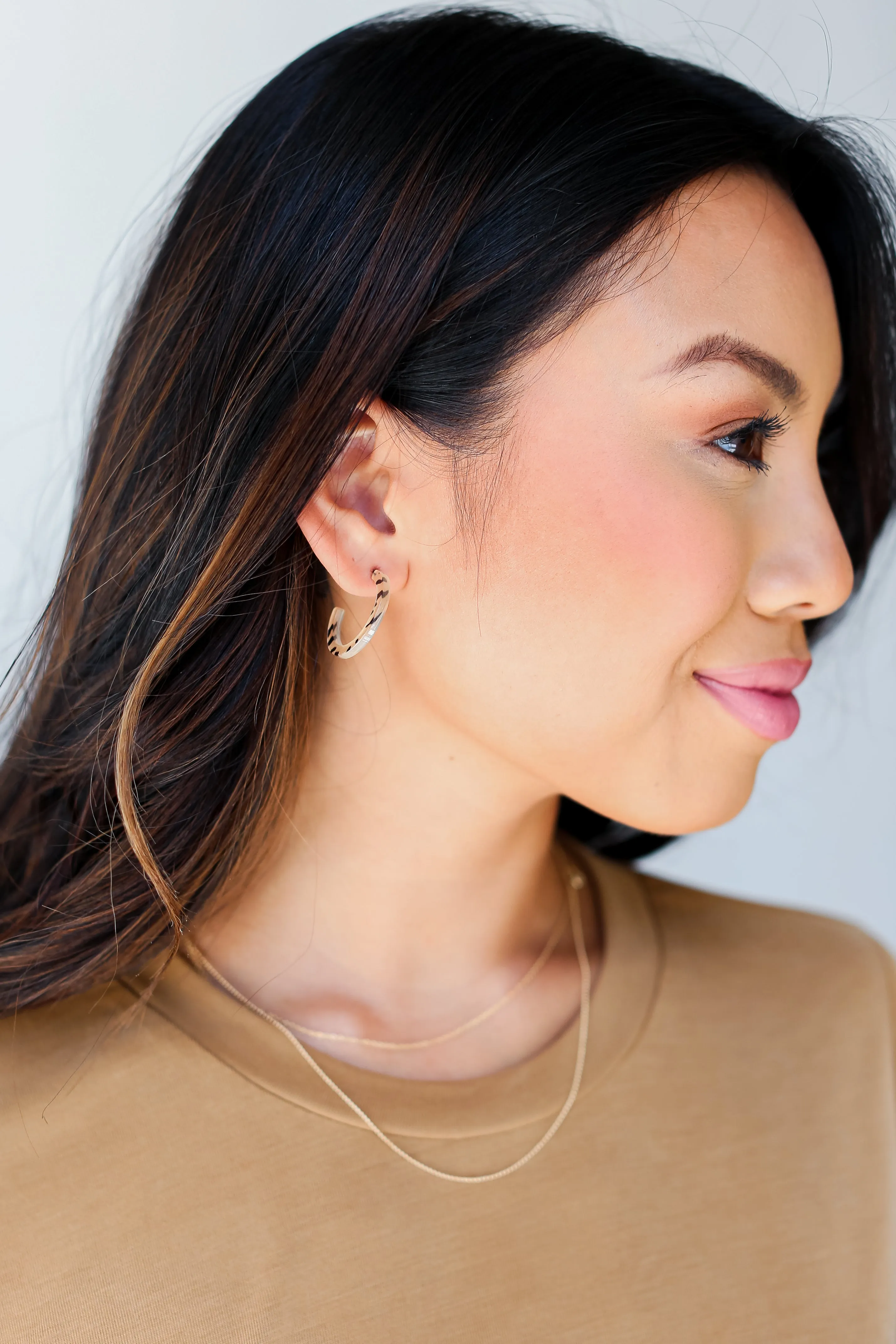 FINAL SALE - Lexi Acrylic Leopard Hoop Earrings