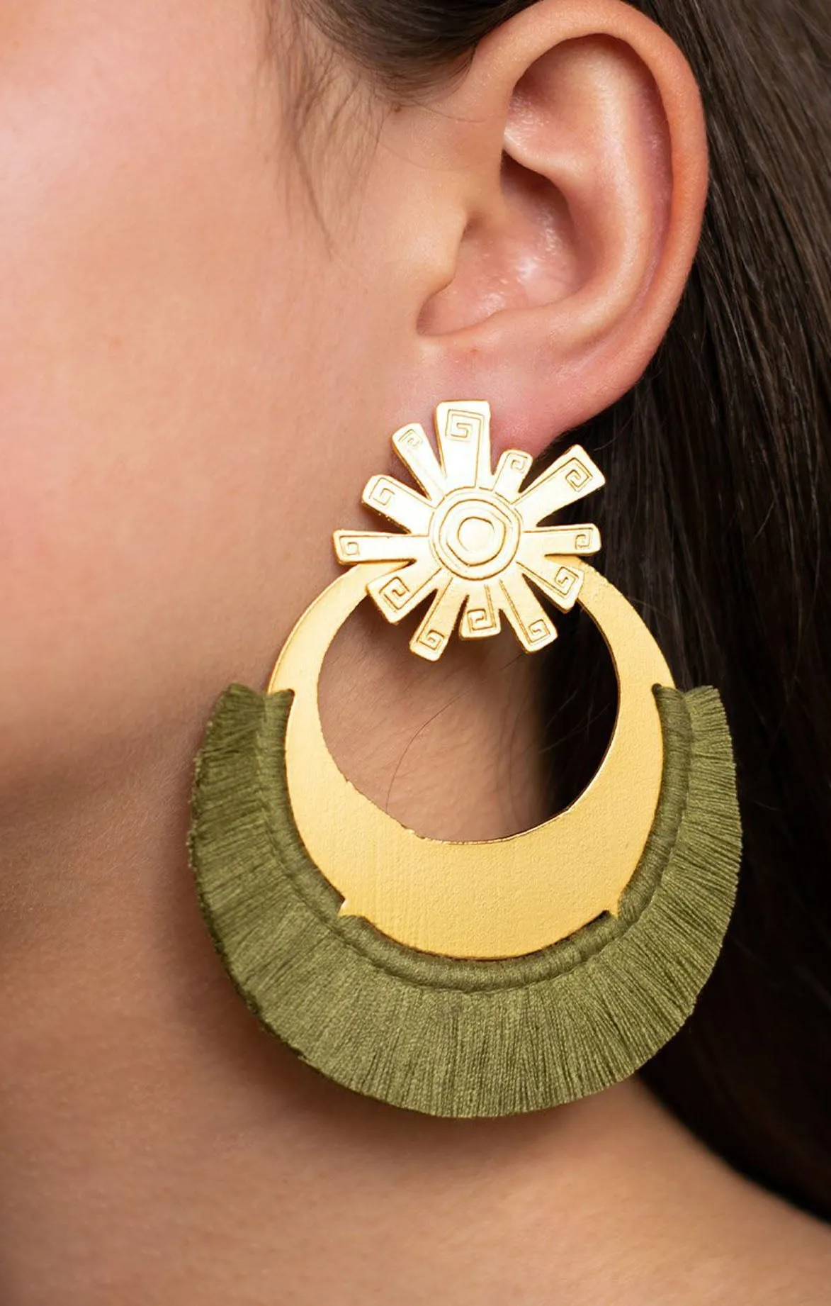Floral Circle Earrings