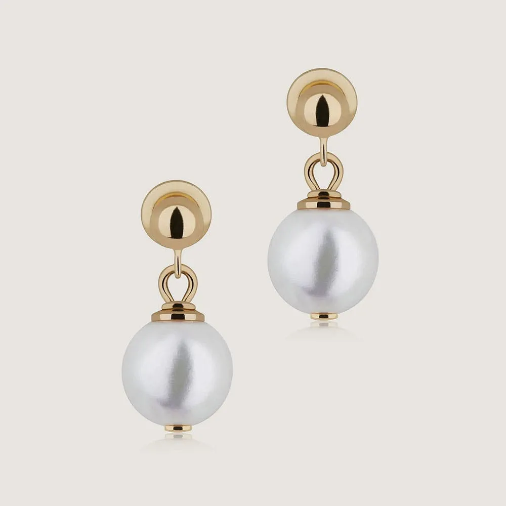 Lana Pearl Earrings - 22 Carat Gold Gilded