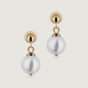Lana Pearl Earrings - 22 Carat Gold Gilded