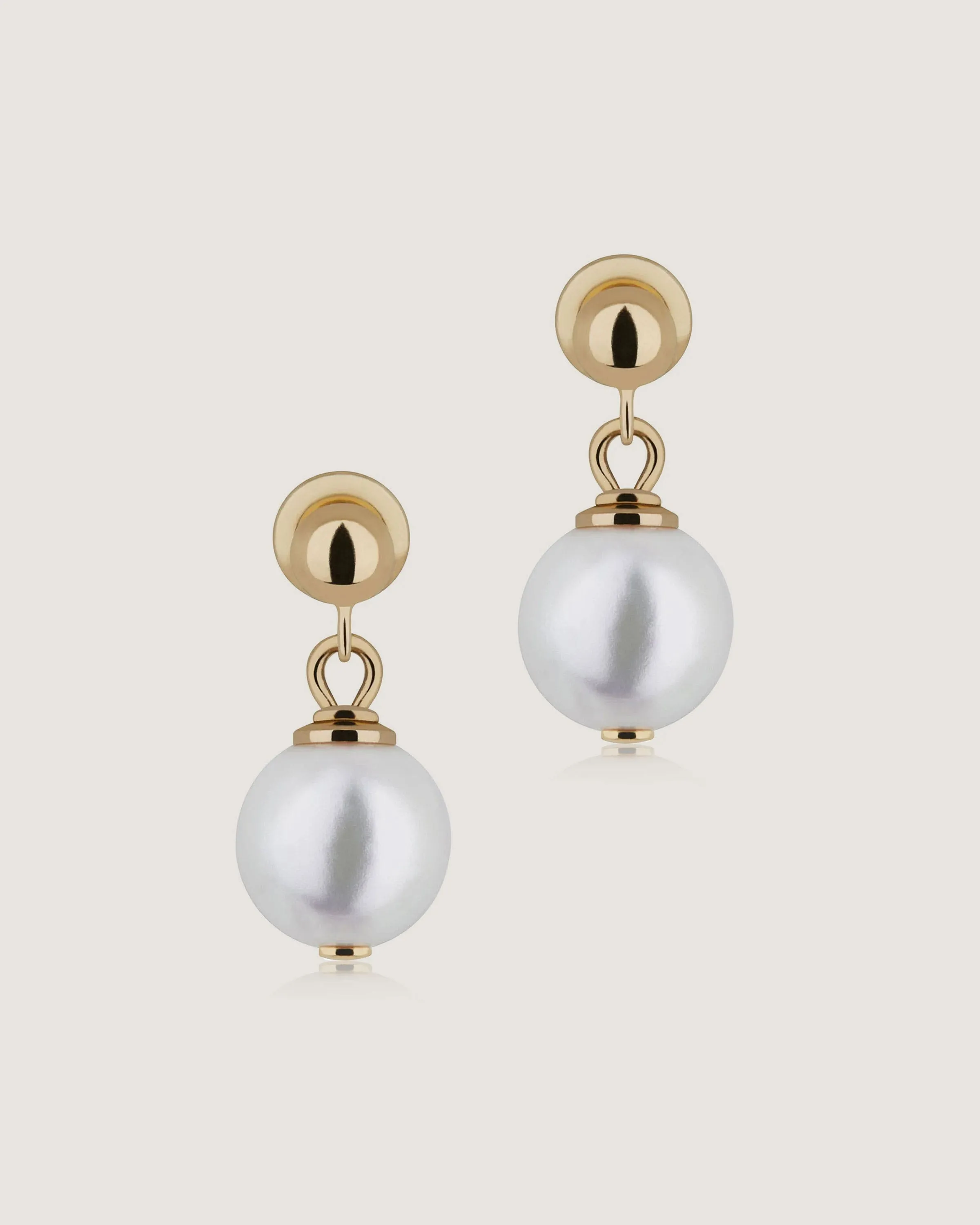 Lana Pearl Earrings - 22 Carat Gold Gilded