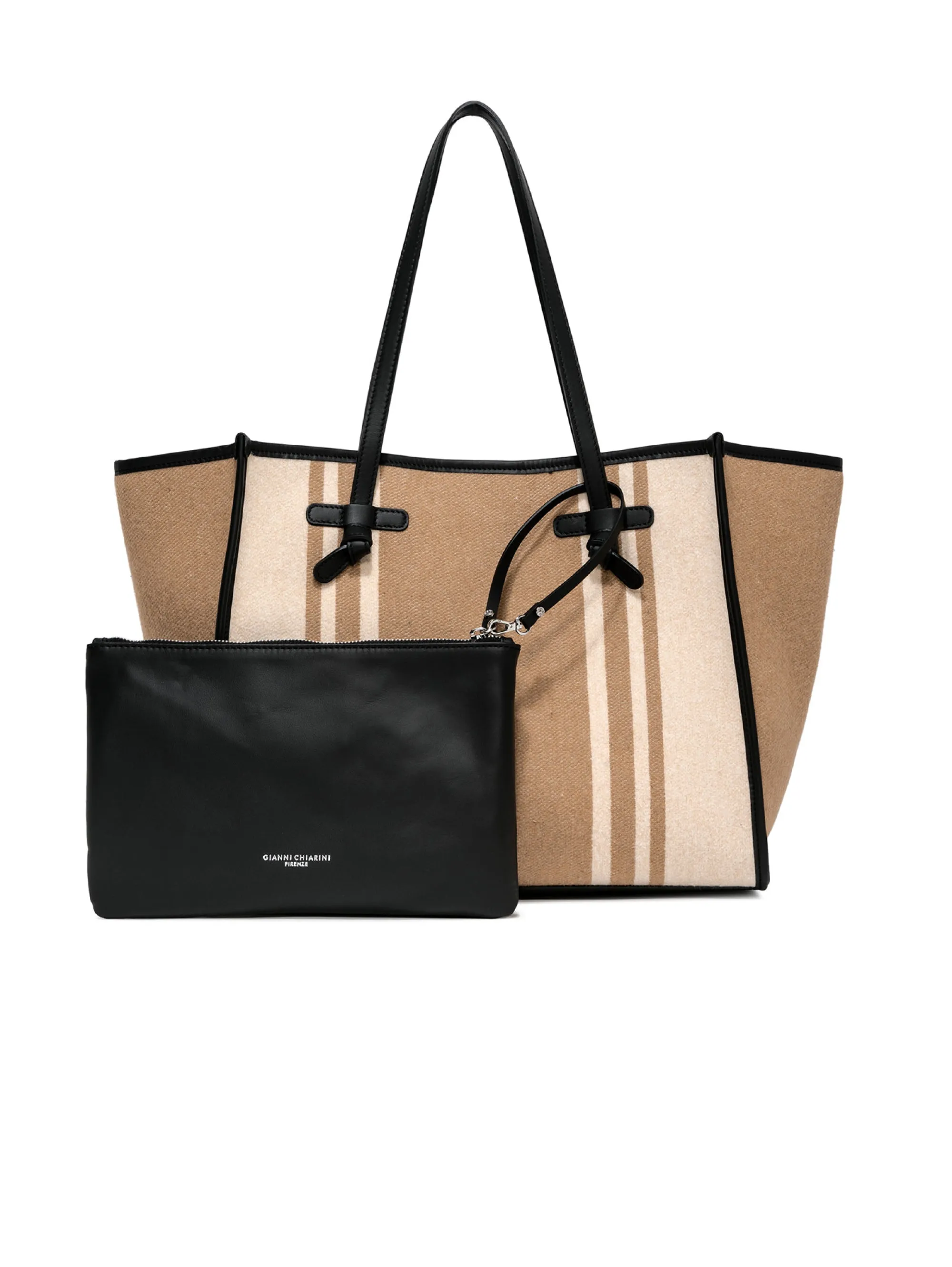 Marcella Terra Shoulder Bag with Bicolor Bands