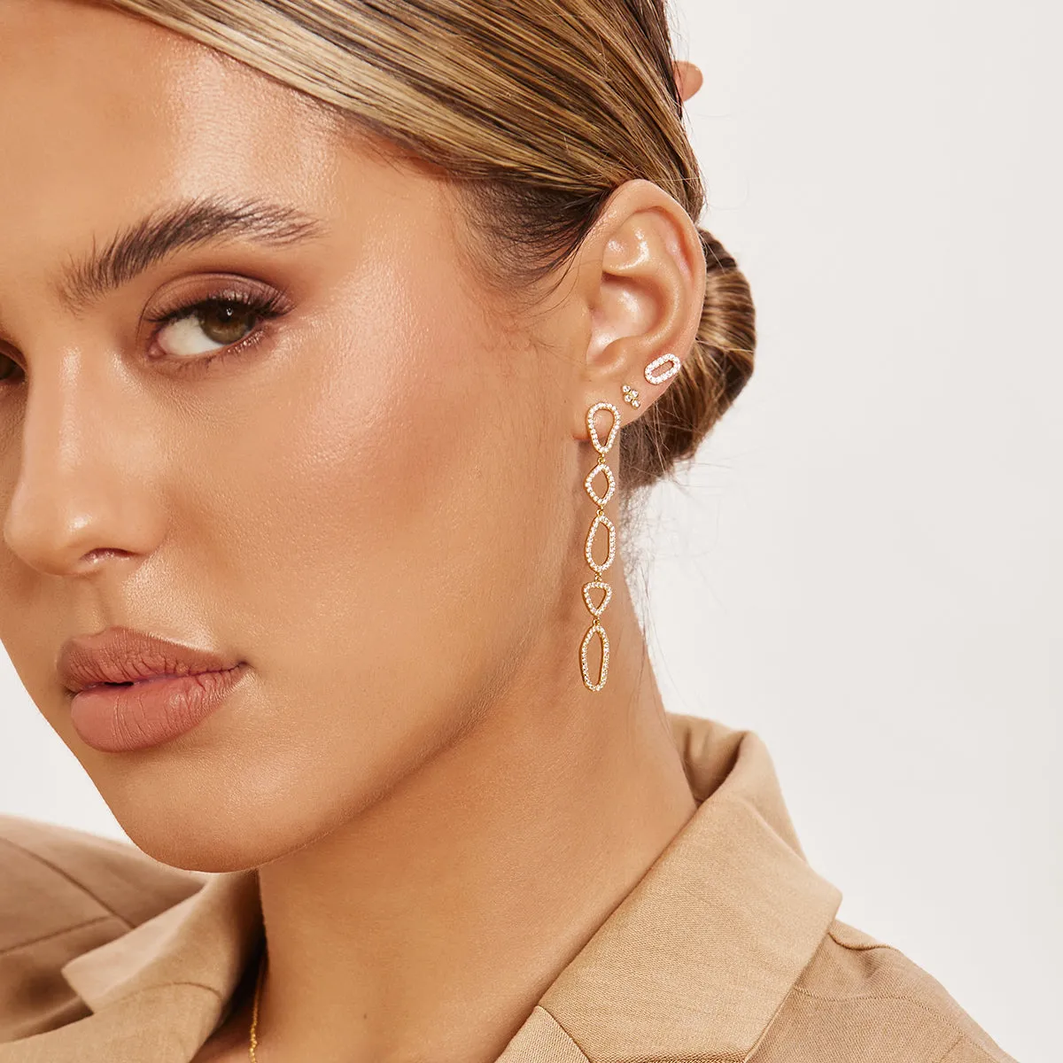 Paola Drop Earrings Gold