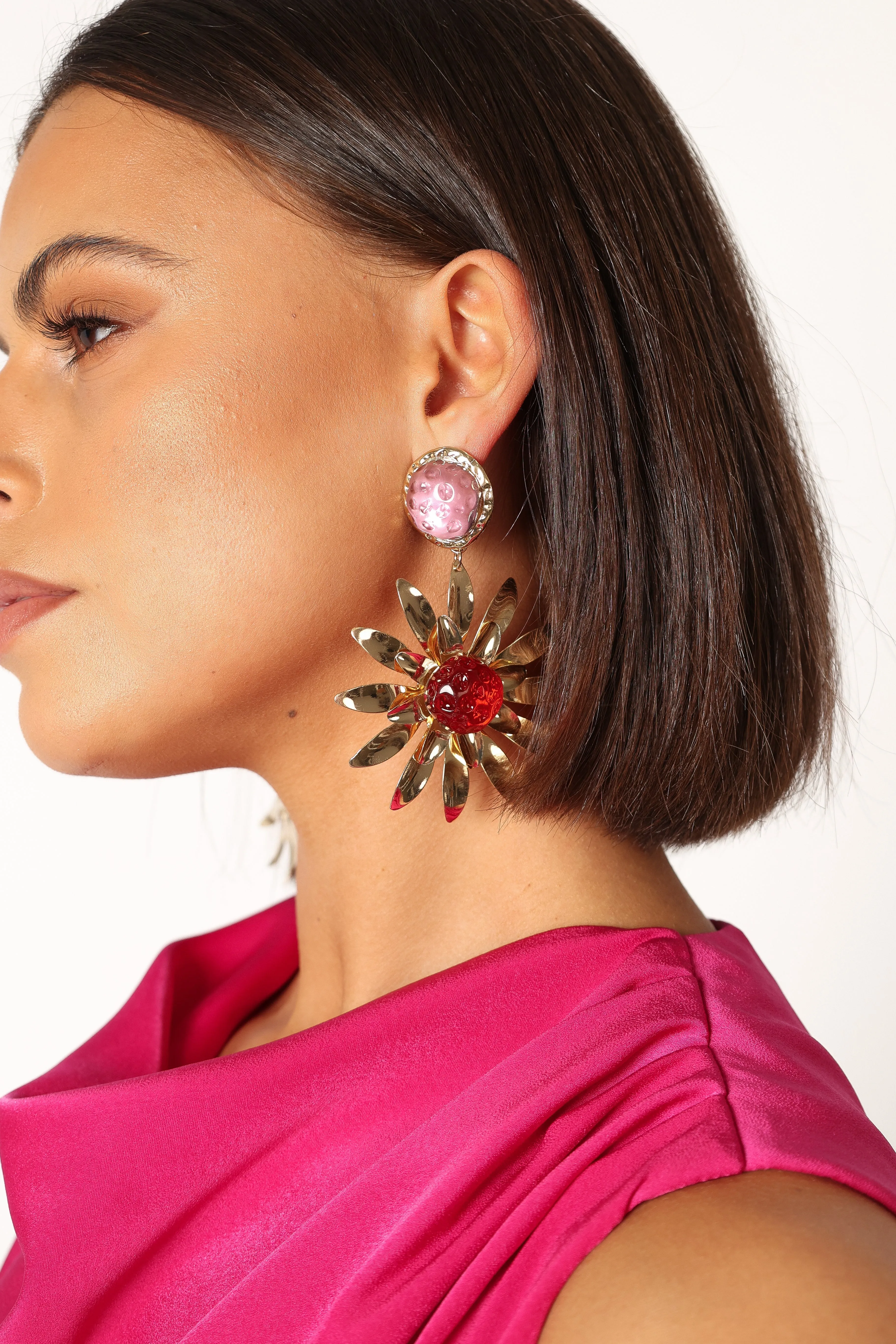 Rani Statement Earrings - Gold Multi