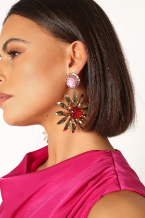 Rani Statement Earrings - Gold Multi