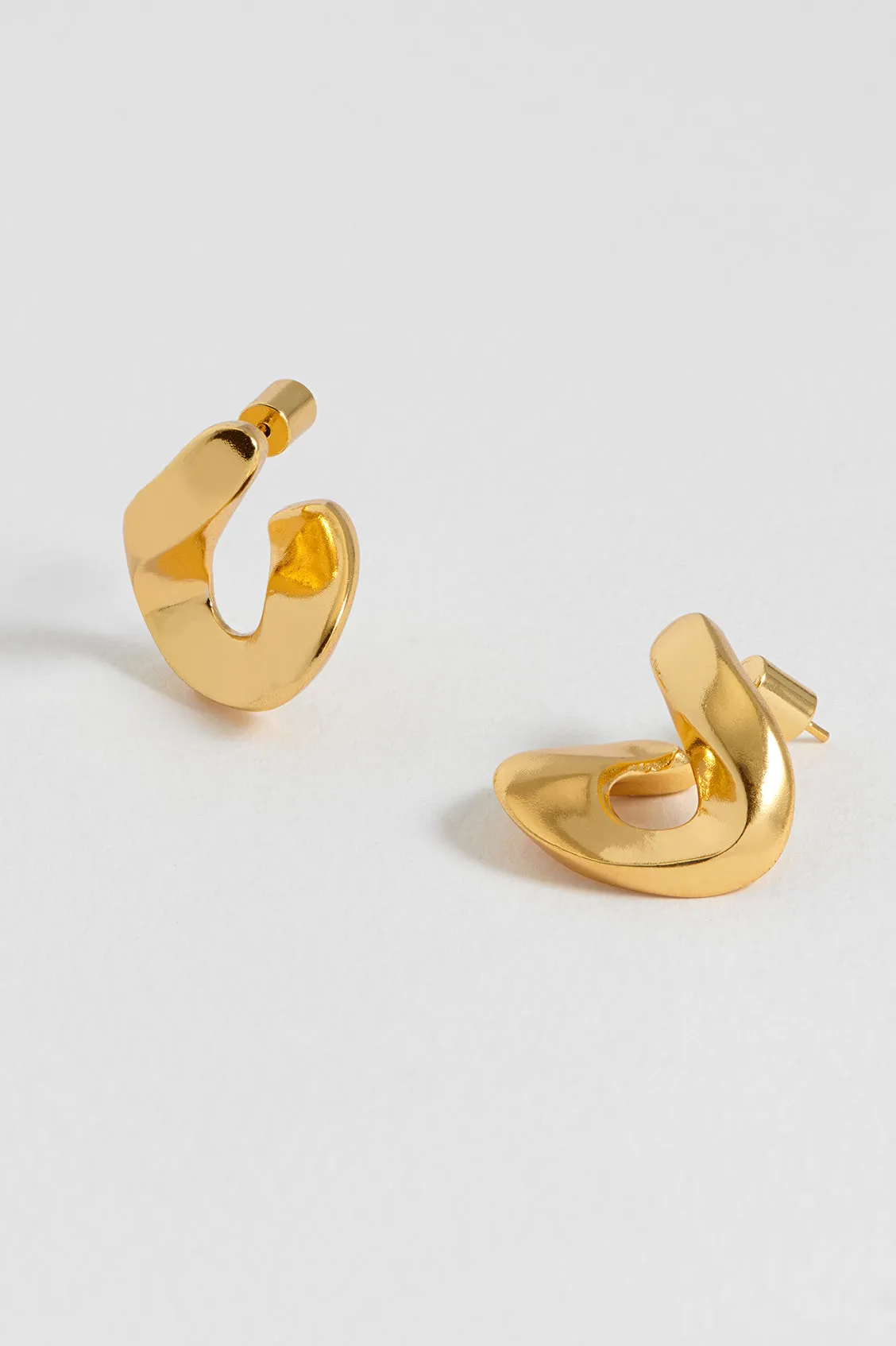 Sculptural Twist Hoop Earrings
