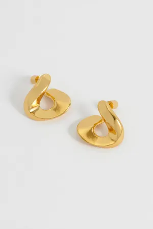 Sculptural Twist Hoop Earrings