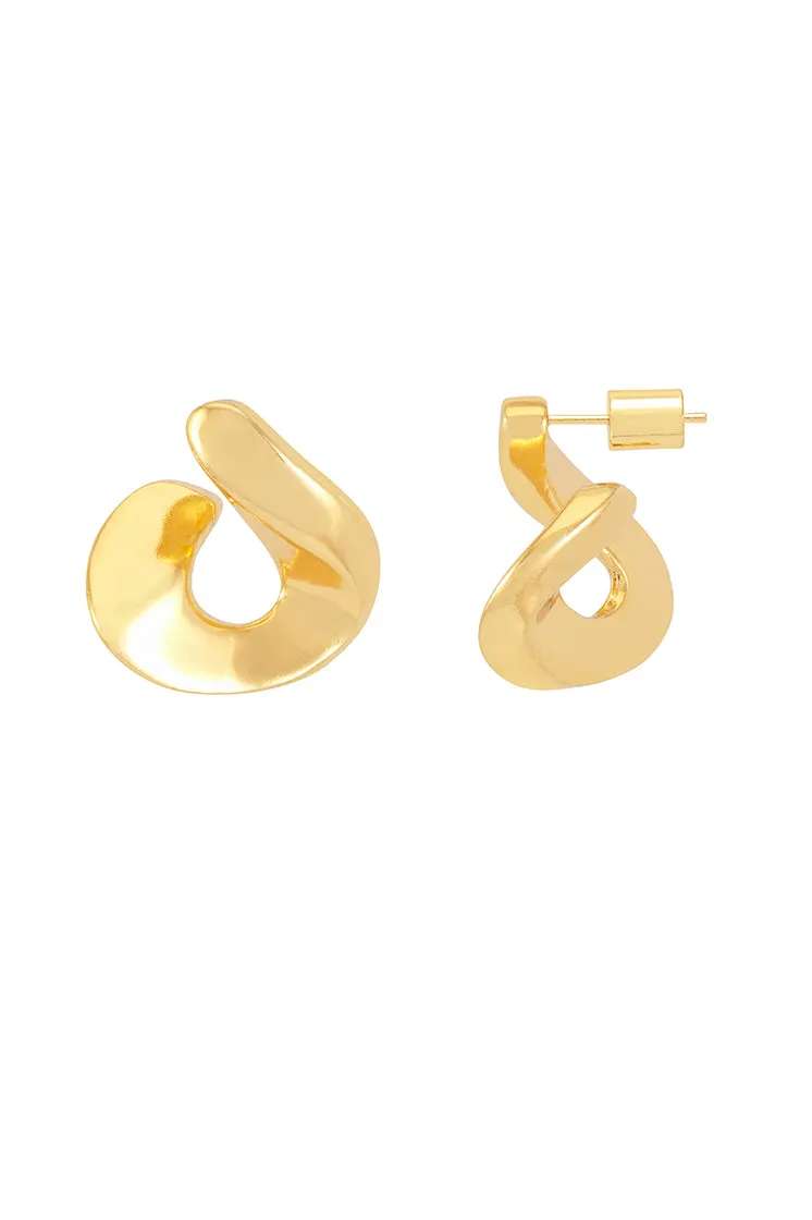Sculptural Twist Hoop Earrings