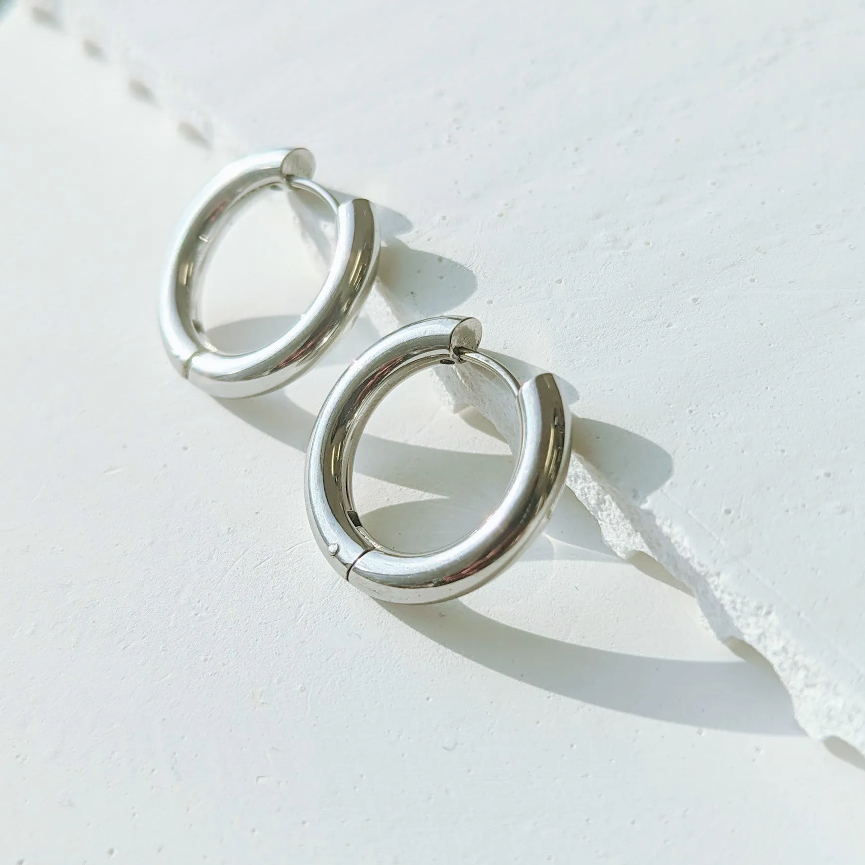 Silver Statement Hoops