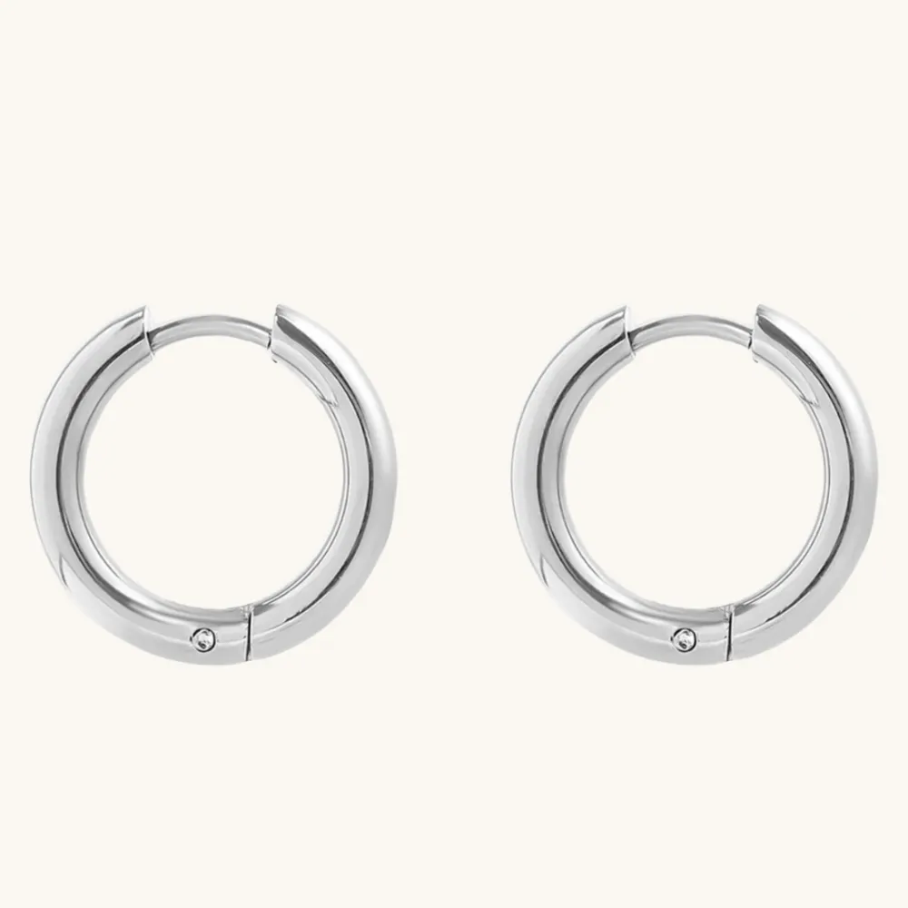 Silver Statement Hoops