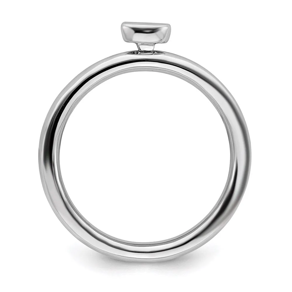 Sterling Silver Stackable Expressions Aquamarine Ring | QSK2126
