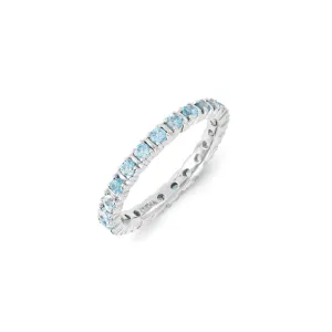 Sterling Silver Stackable Expressions Blue Topaz Ring | QSK1198