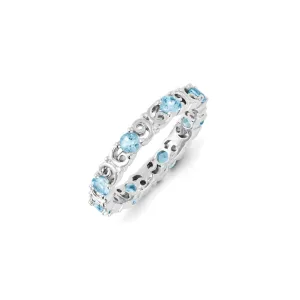 Sterling Silver Stackable Expressions Blue Topaz Ring | QSK1228
