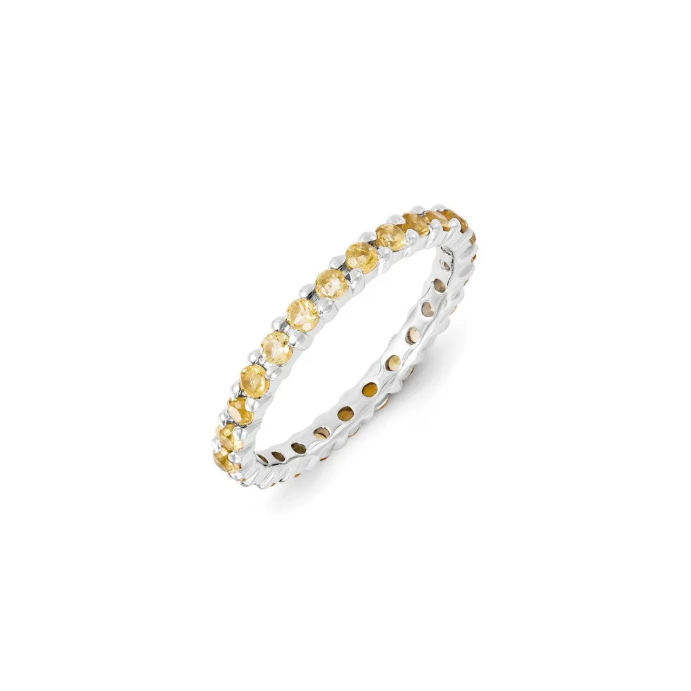 Sterling Silver Stackable Expressions Citrine Ring | QSK1217