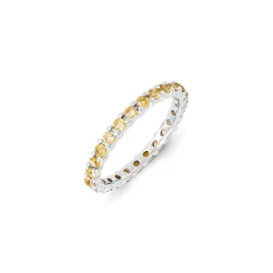 Sterling Silver Stackable Expressions Citrine Ring | QSK1217