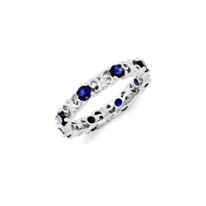 Sterling Silver Stackable Expressions Created Sapphire Ring | QSK1221