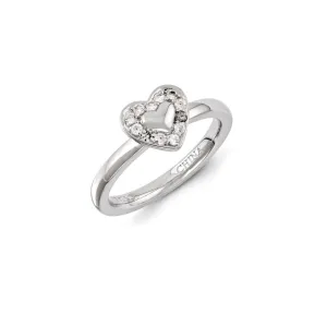 Sterling Silver Stackable Expressions Created White Sapphire Ring | QSK1254