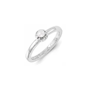 Sterling Silver Stackable Expressions FW Cultured Pearl Ring | QSK1326